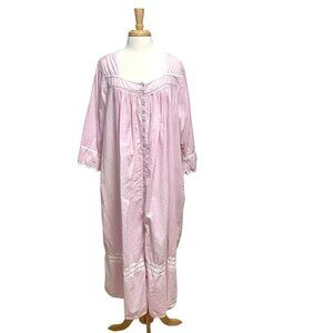 Eileen West Lace Cottagecore Feminine Romantic Nightgown Bubblegum Pink size 3X